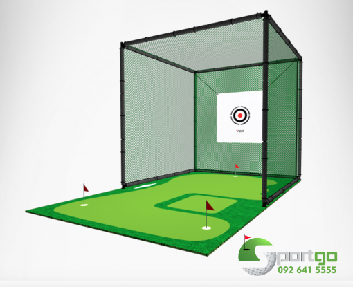 lưới và khung tập golf 3x3x3m inox - 3m Pracetice Net